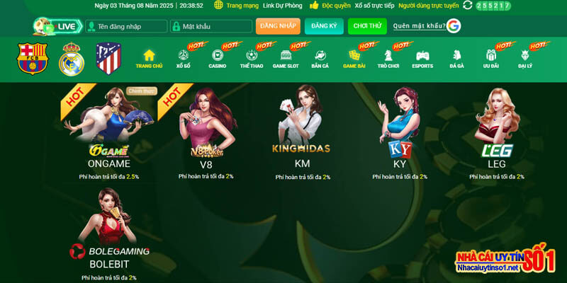 Game bài đổi thưởng hấp dẫn tại nhà cái TK88