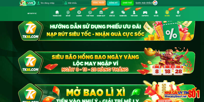 Một số chương trình khuyến mãi TK88 hấp dẫn 