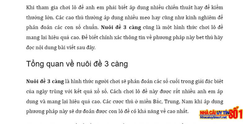 Mẹo để giúp người chơi đánh thắng lô 3 càng
